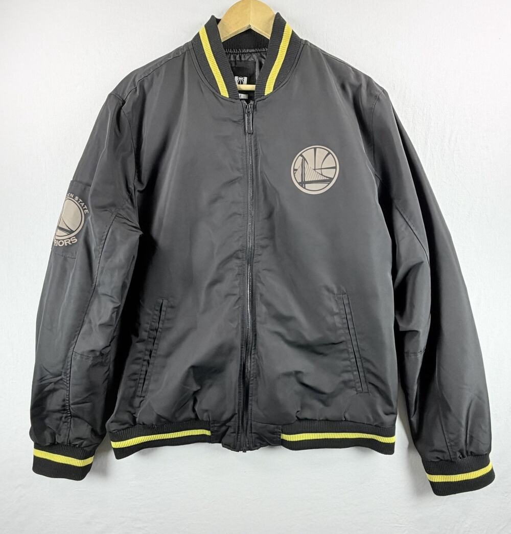 NBA Golden State Warriors Men’s Bomber Jacket Size XL Black - New with Tags